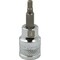 Dynamic Tools 3/8" Drive Metric Hex Head, 4mm Bit Std Length, Chrome Socket D006004 - alternate 1